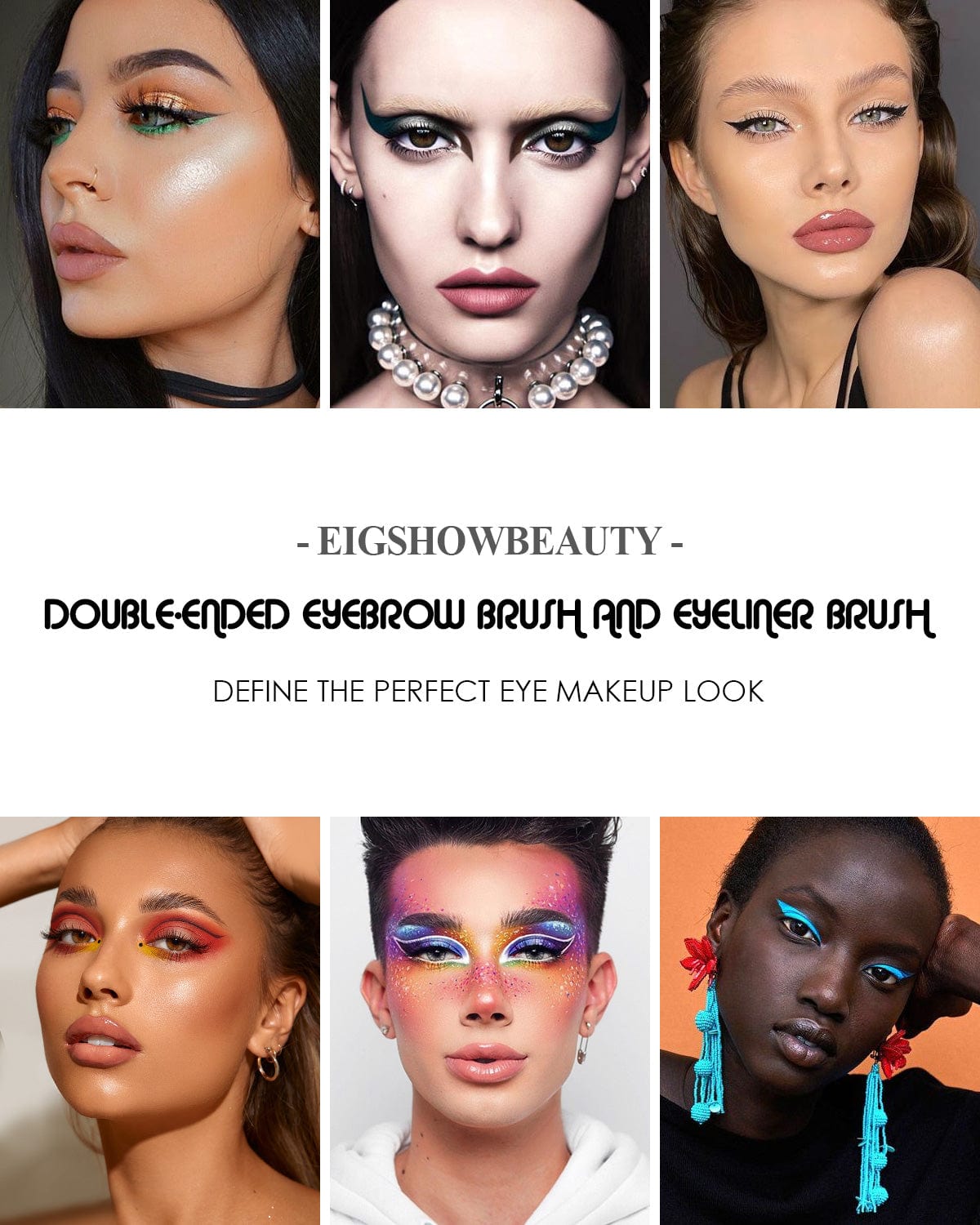 D104 - EigshowBeauty Duo Brush for Eyebrow & Eyeliner