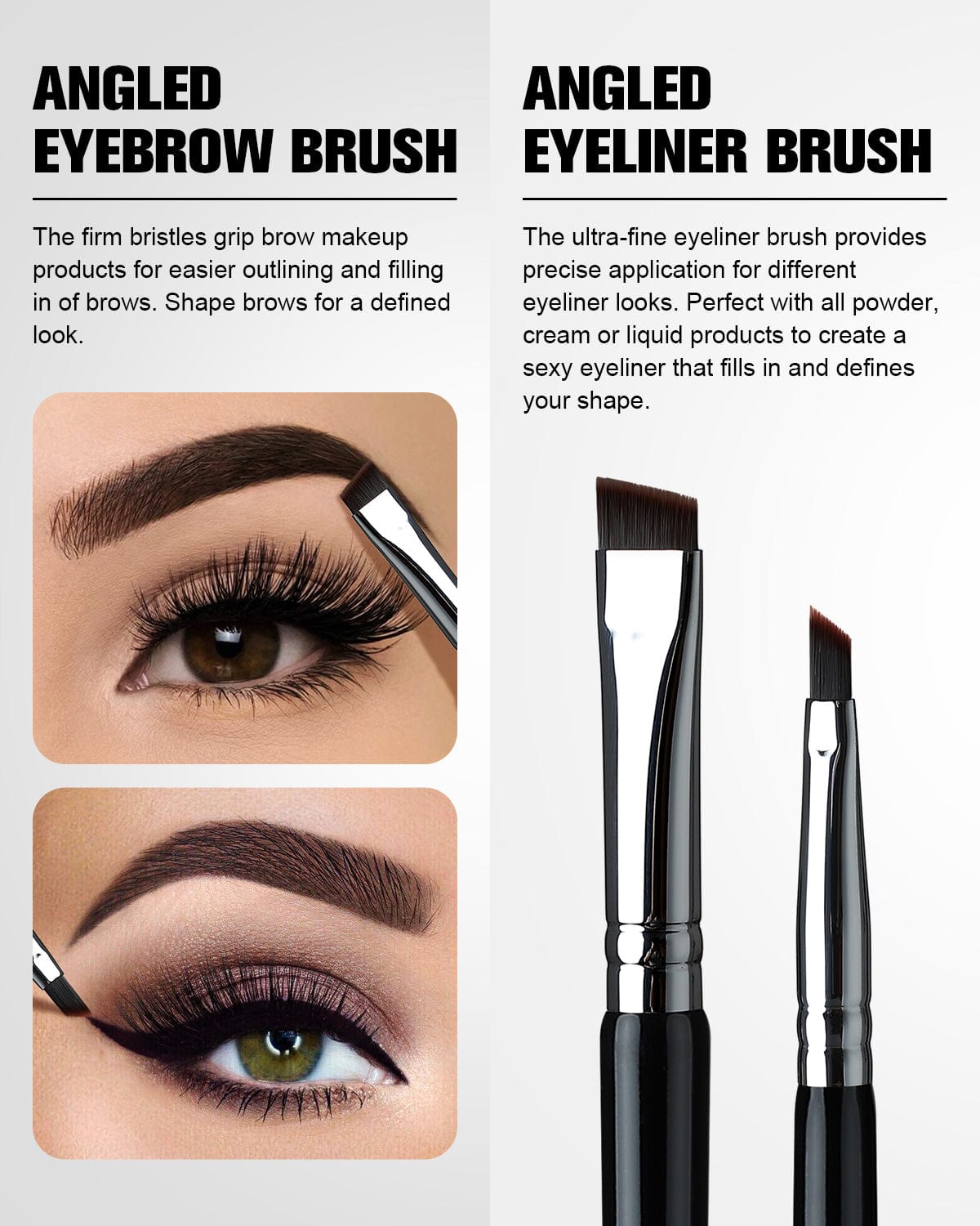 D104 - EigshowBeauty Duo Brush for Eyebrow & Eyeliner