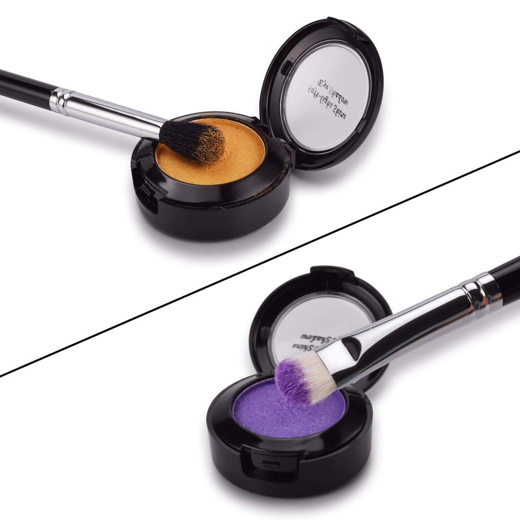 10 PCS EYE BRUSH KIT - BRIGHT SILVER