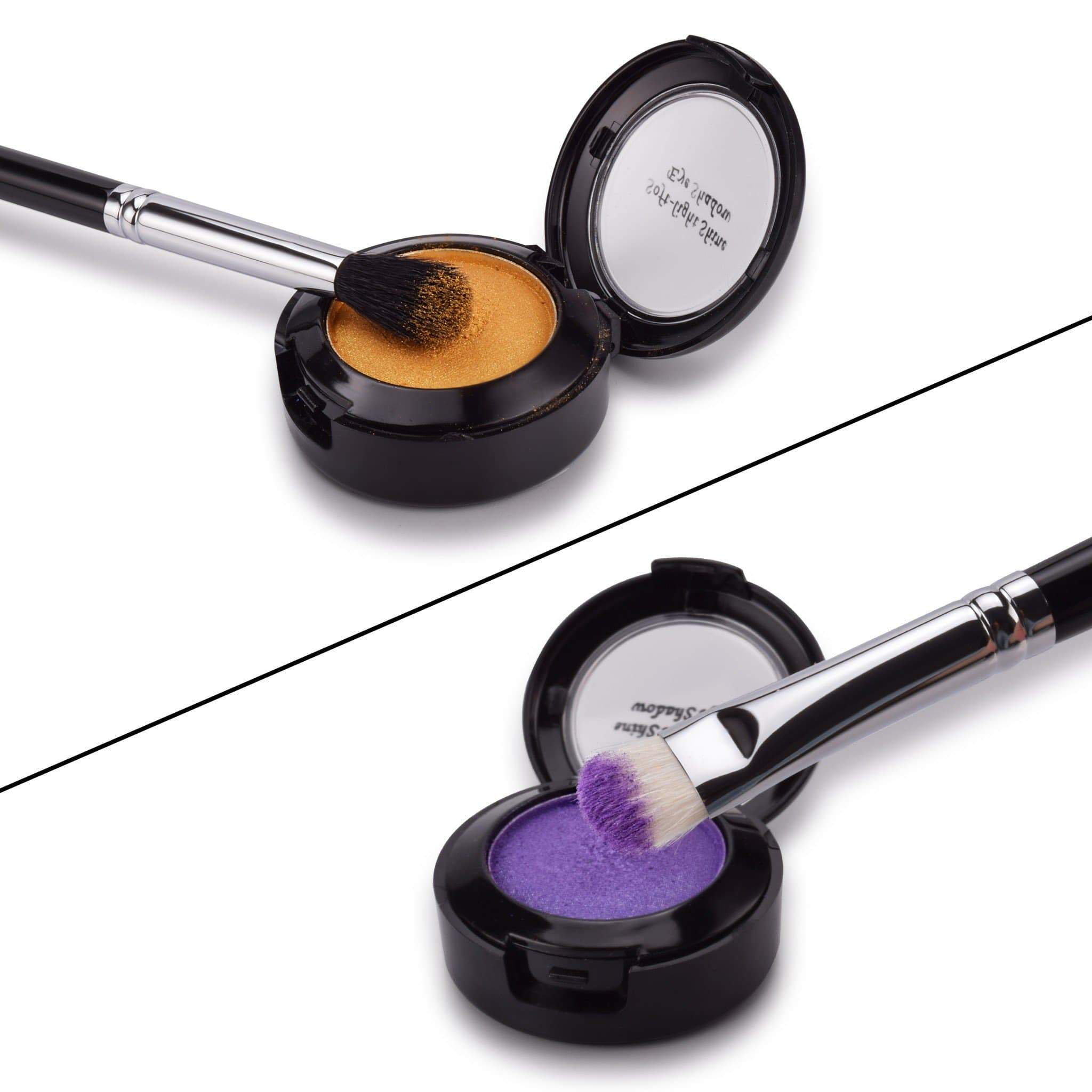 10 PCS EYE BRUSH KIT - BRIGHT SILVER