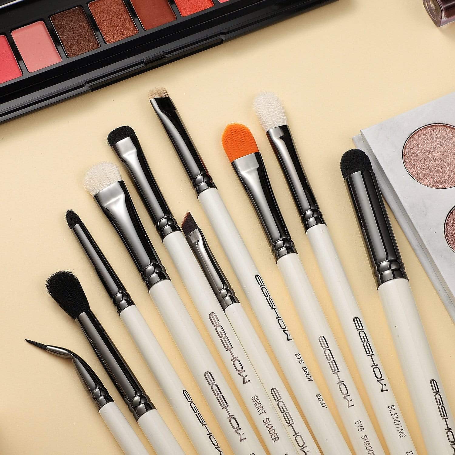 10 PCS EYE BRUSH KIT - LIGHT GUN BLACK