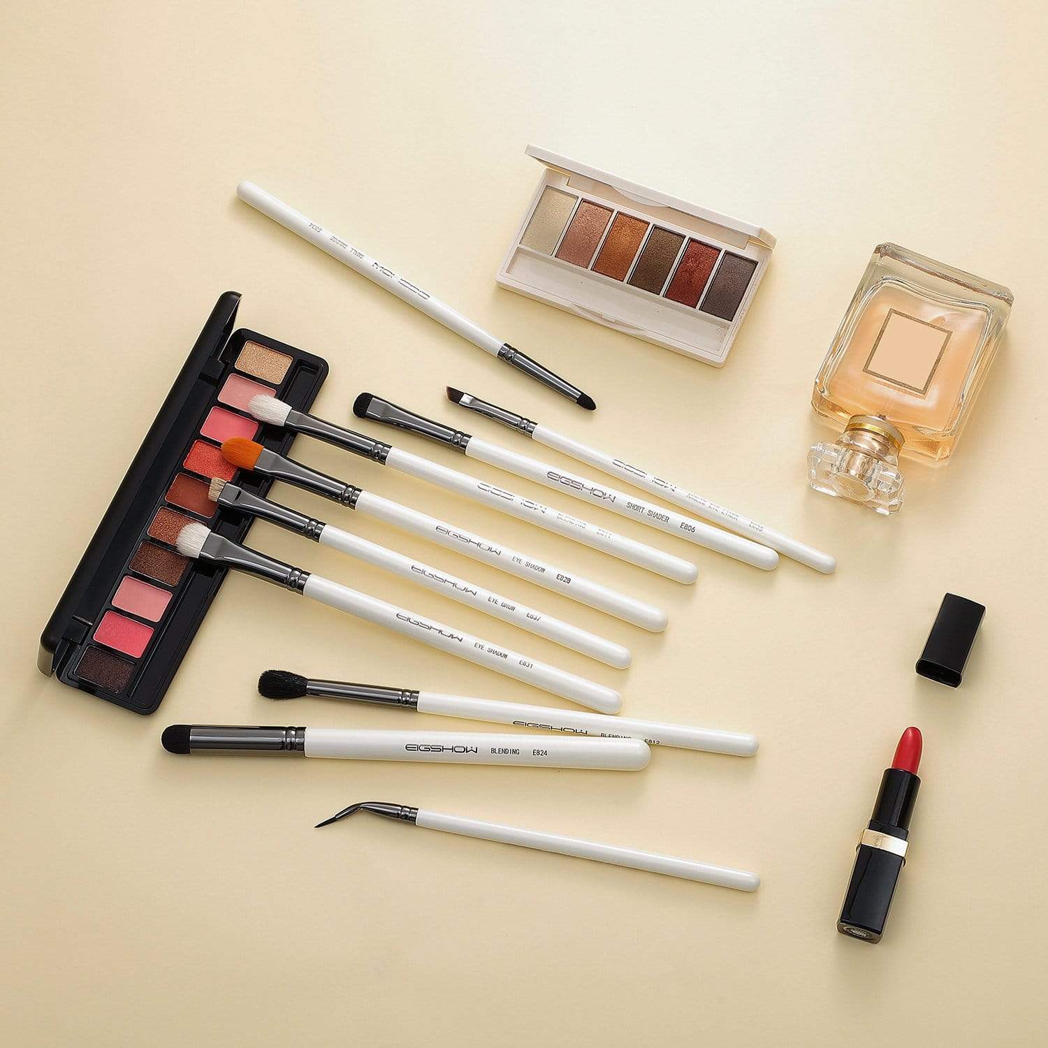 10 PCS EYE BRUSH KIT - LIGHT GUN BLACK