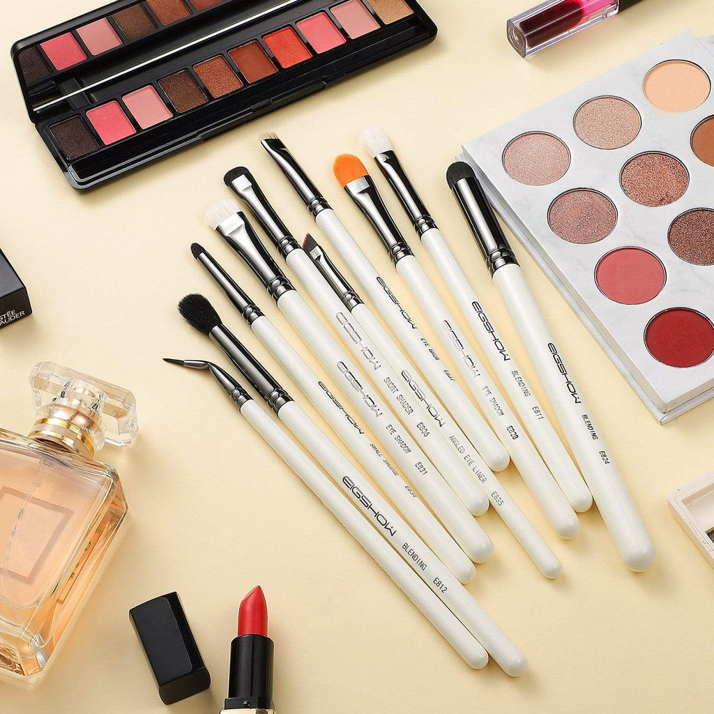 10 PCS EYE BRUSH KIT - LIGHT GUN BLACK