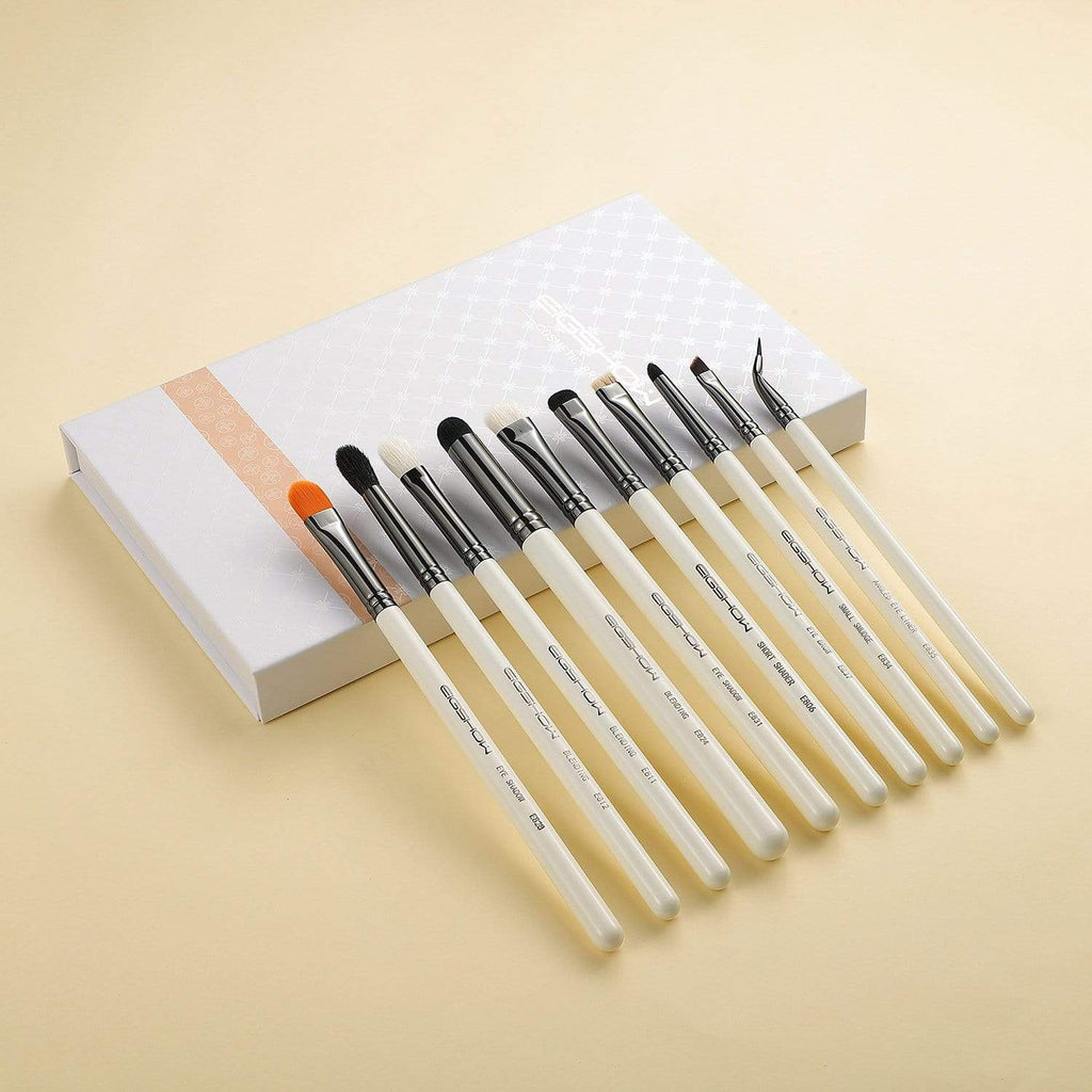 10 PCS EYE BRUSH KIT - LIGHT GUN BLACK
