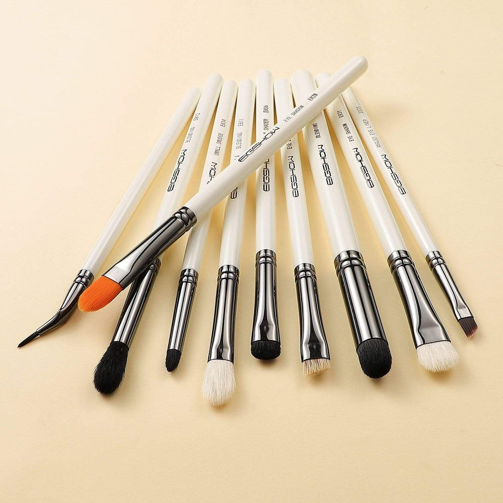 10 PCS EYE BRUSH KIT - LIGHT GUN BLACK