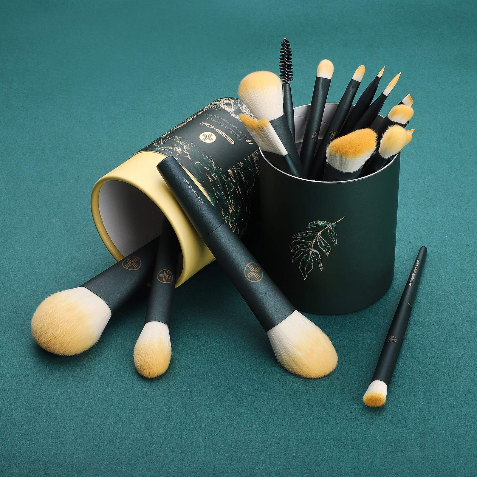 CHIC SERIES-18PCS MINI MAKEUP BRUSH KIT-SHADED SPRUCE