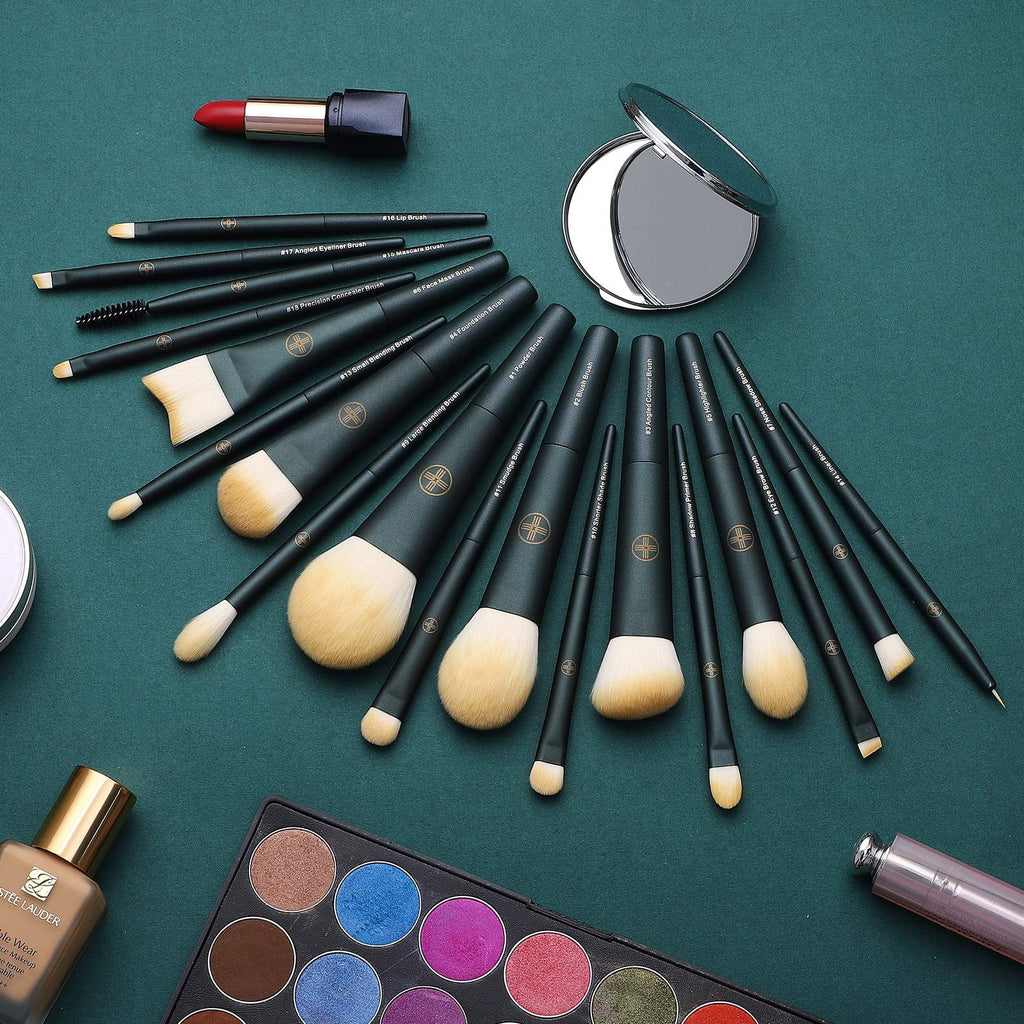 CHIC SERIES-18PCS MINI MAKEUP BRUSH KIT-SHADED SPRUCE