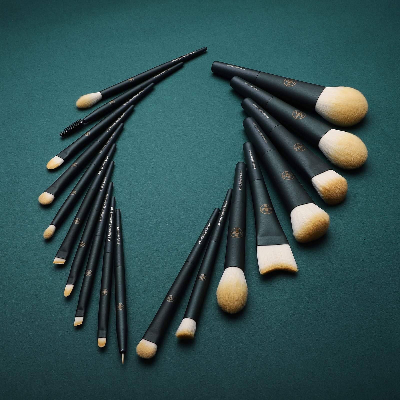 CHIC SERIES-18PCS MINI MAKEUP BRUSH KIT-SHADED SPRUCE