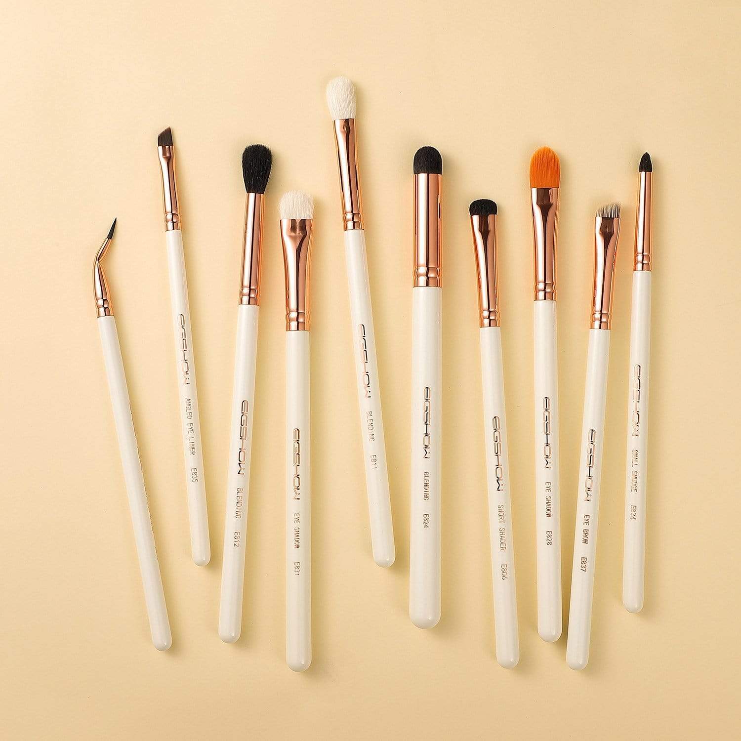 10 PCS EYE BRUSH KIT - ROSE GOLD