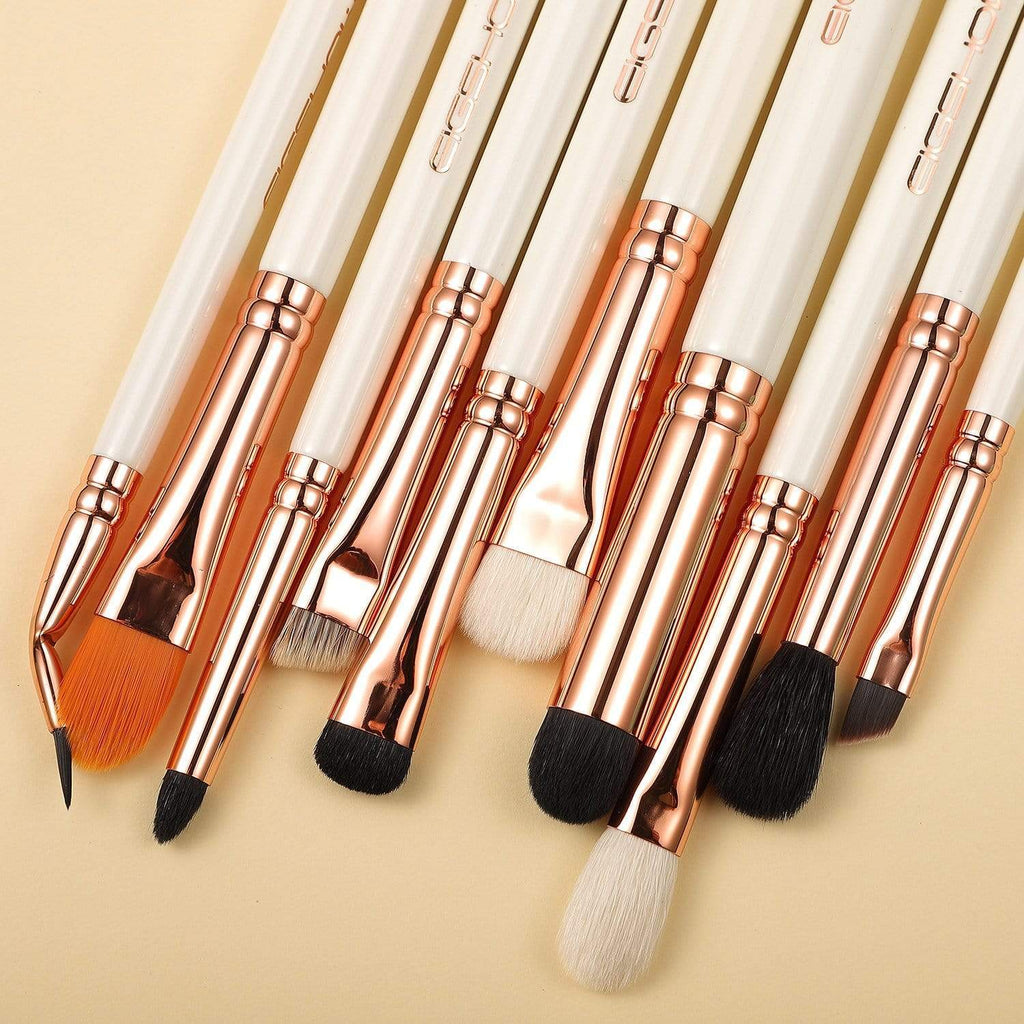 10 PCS EYE BRUSH KIT - ROSE GOLD