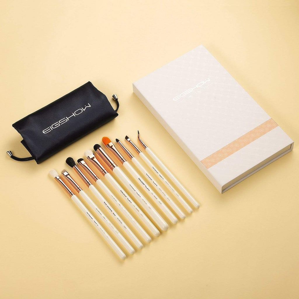 10 PCS EYE BRUSH KIT - ROSE GOLD