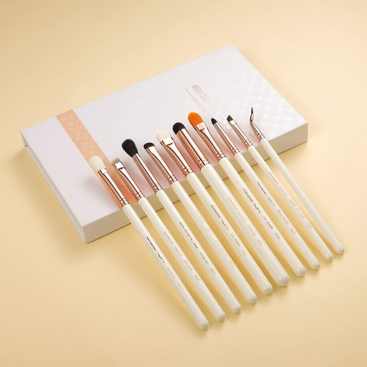 10 PCS EYE BRUSH KIT - ROSE GOLD