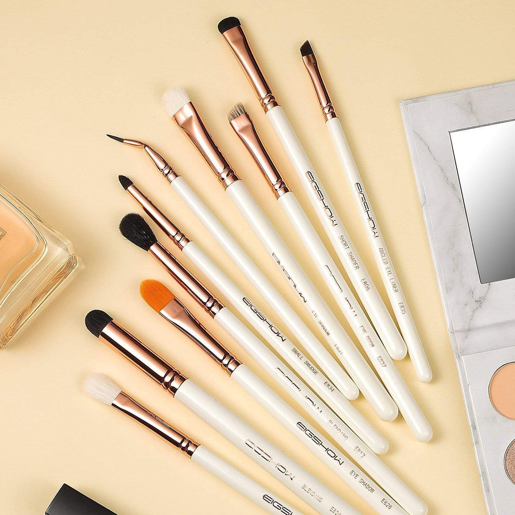10 PCS EYE BRUSH KIT - ROSE GOLD