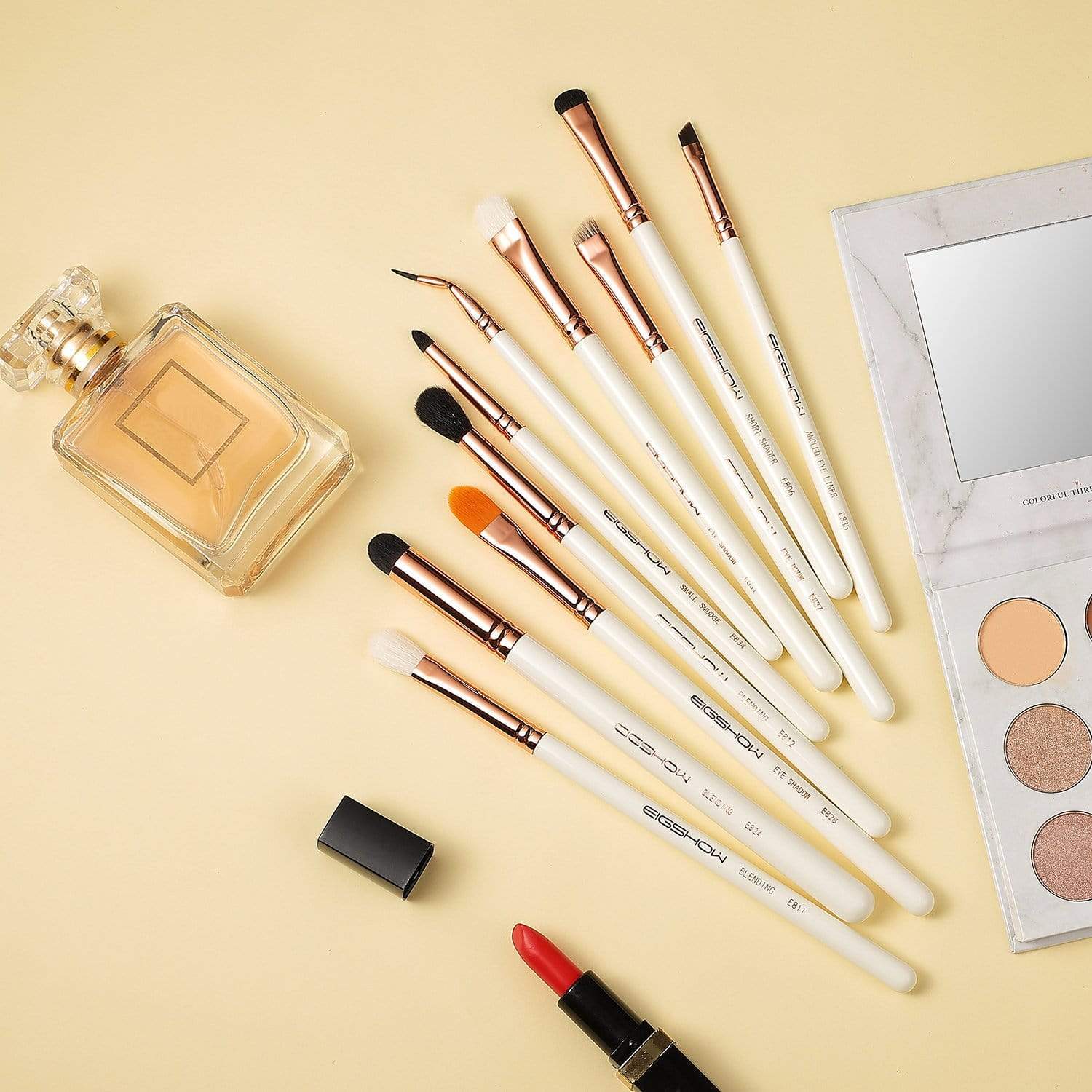 10 PCS EYE BRUSH KIT - ROSE GOLD