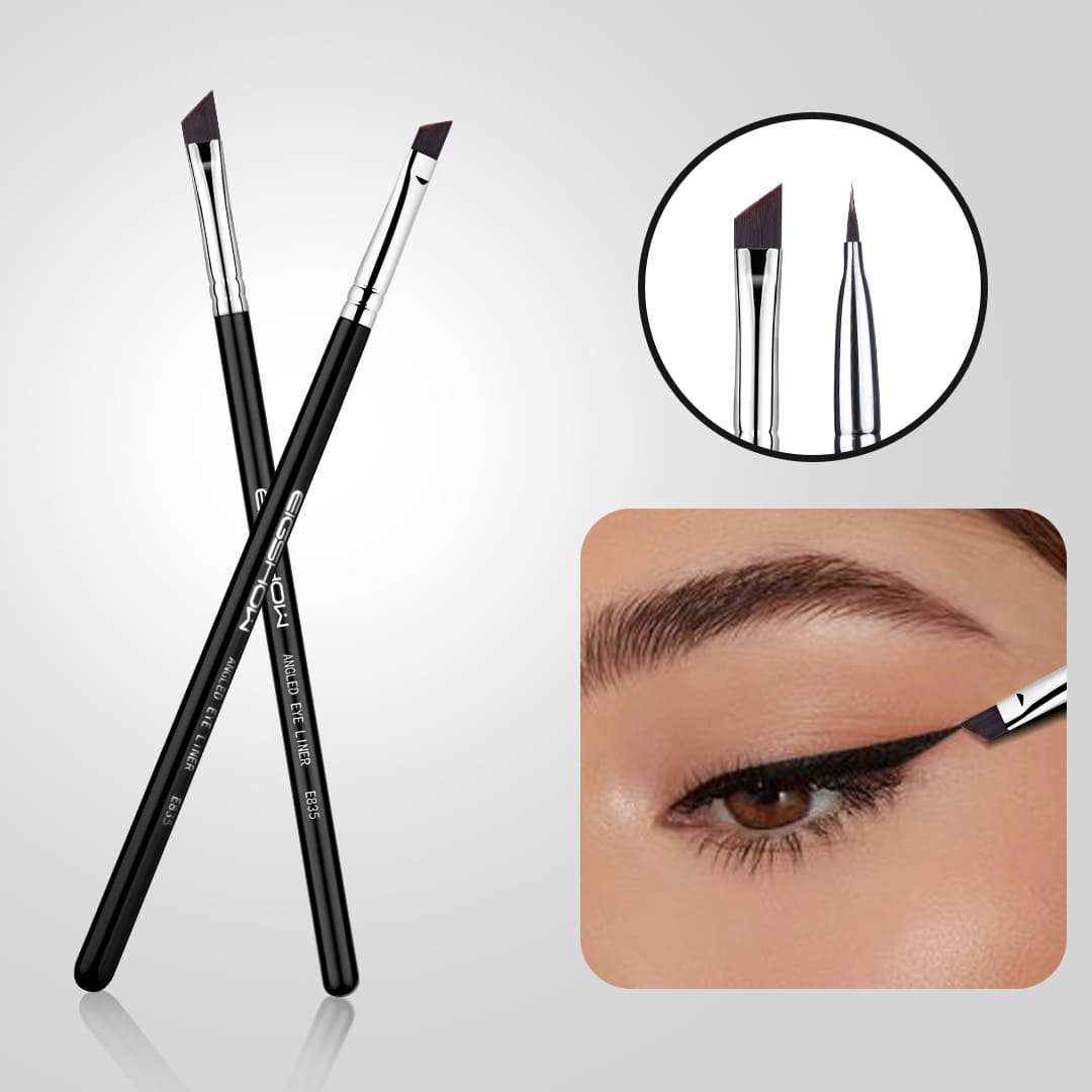 E835 ANGLED EYELINER BRUSH - PRO PRECISION GEL EYELINER MAKEUP BRUSH