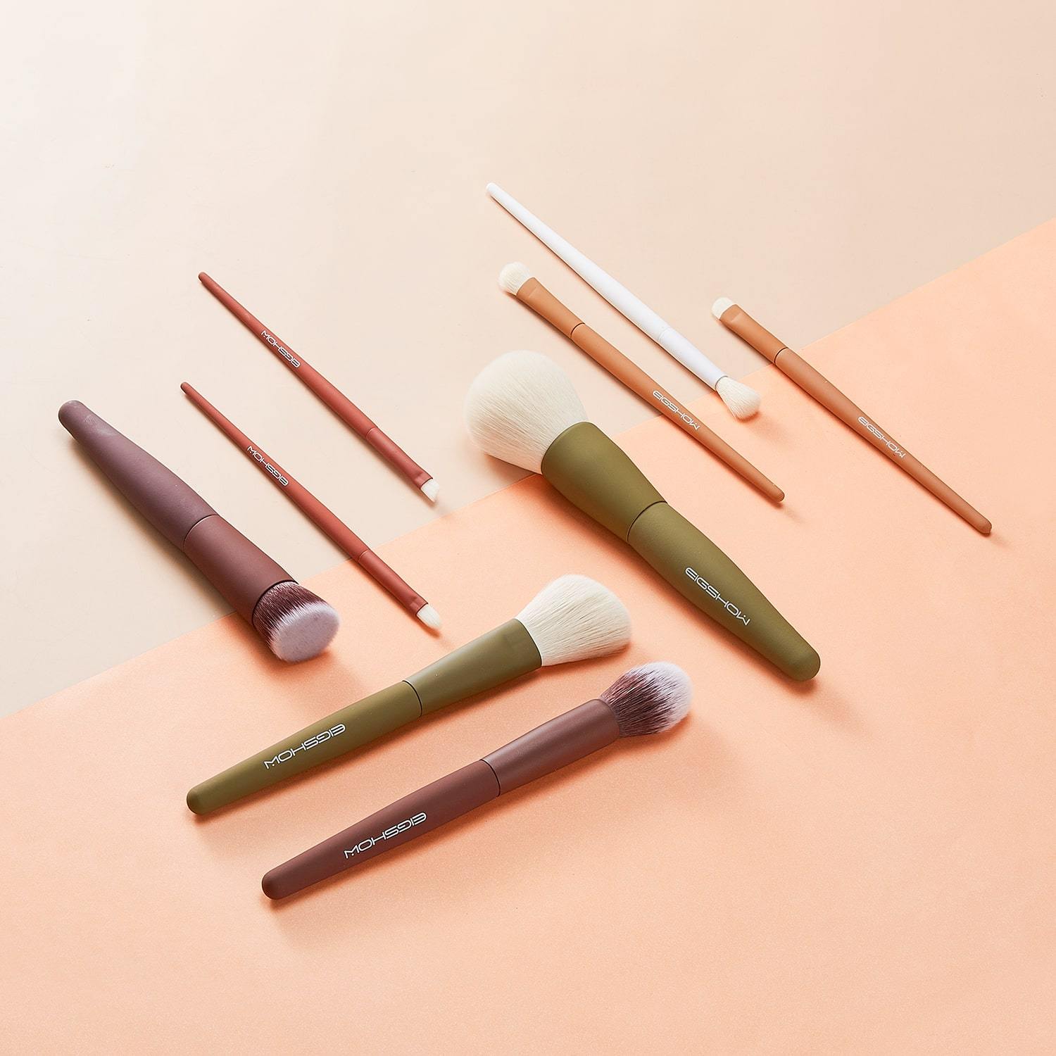 5-COLOR SERIES - 9 PCS MAKEUP BRUSH KIT