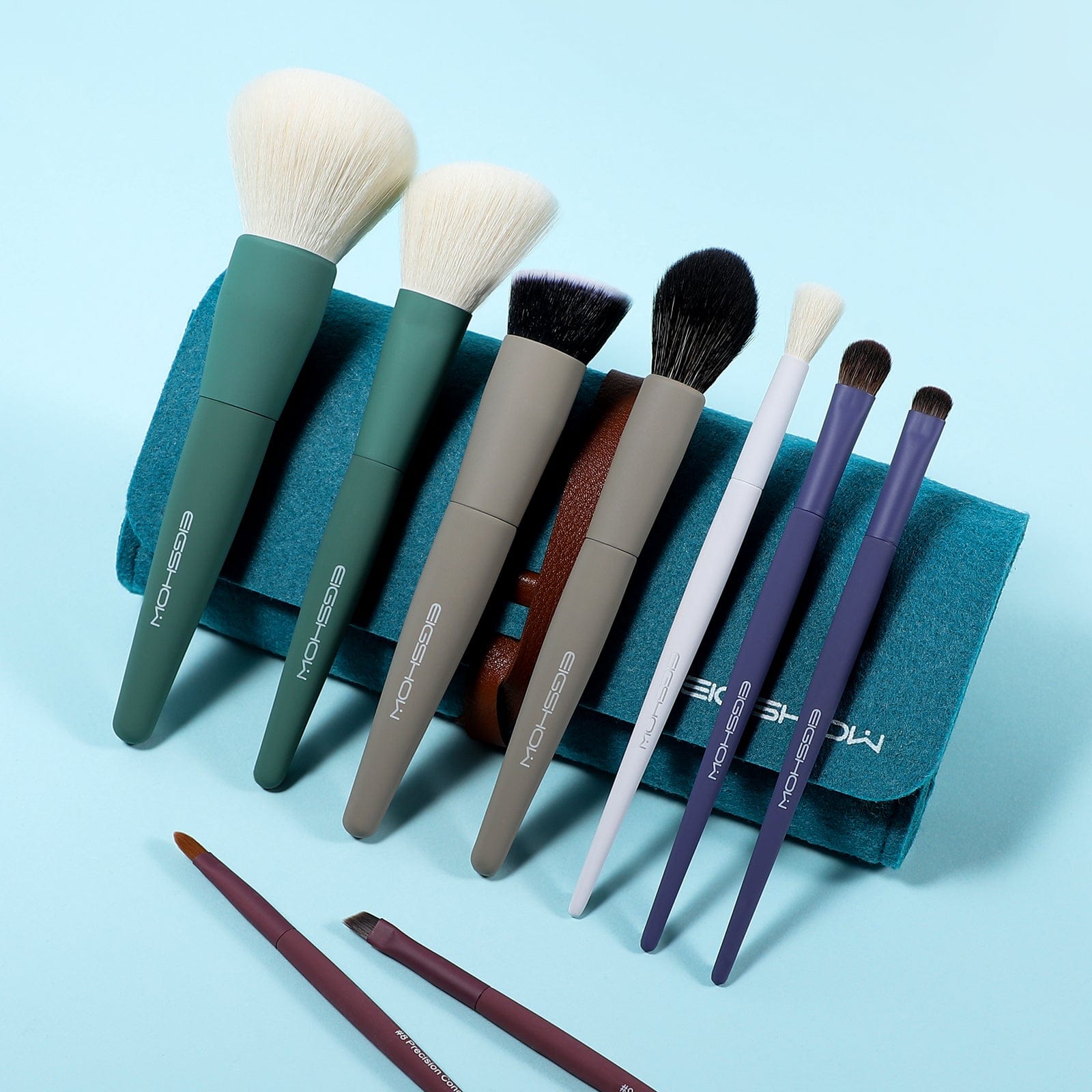5-COLOR SERIES - 9 PCS MAKEUP BRUSH KIT