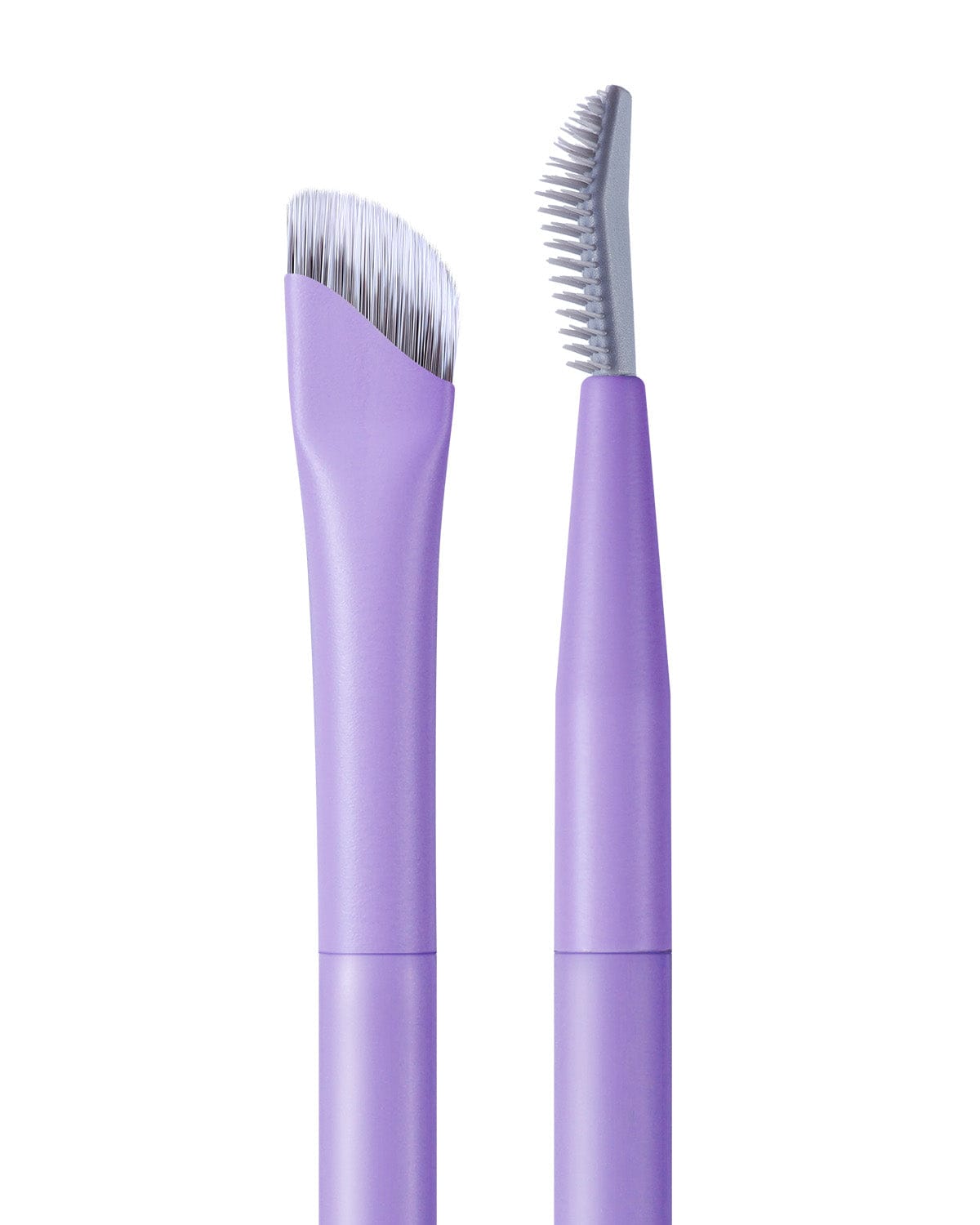 EIGSHOW Dual‑Ended Angled Eyeliner & Brow Brush – Antibacterial Fiber, Precision Tool Purple(D108P)